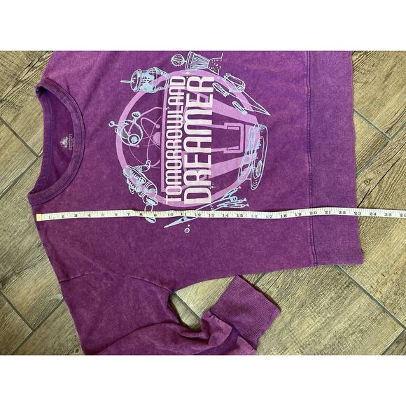 Disney Tomorrowland Dreamer Graphic Pullover Sweatshirt Purple Small - Picture 5 of 6